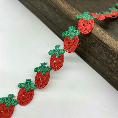 Yard 20 mm fruchtförmiger bunter Spitzenbesatz zum Stricken, für Hochzeiten, bestickt, DIY, handgefertigt, Patchworkband, Nähzubehör, Basteln-09 von BSGUZ