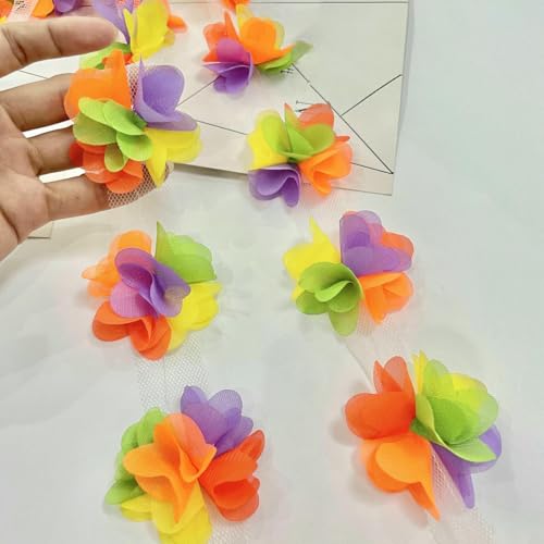 Yard 33 farbe 3D Chiffon Blumen DIY 5cm Breite spitze trim 24 blume spitze band dekoration kleidung zubehör XF08-XF08-4 Yard 33 farbe 3D Chiffon Blumen DIY 5cm Breite spitze trim 24 blume spitze band dekoration kleidung zubehör XF08-XF08-4 von BSGUZ