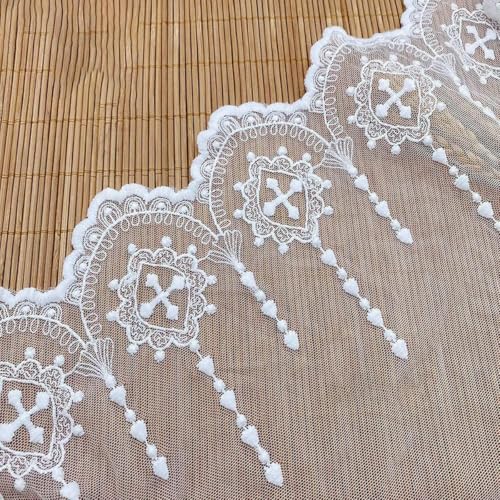 Yard Spitzenstoff, Tischläufer, Rock, Netzstoff, Lolita, Schmuck, Party, Breite 26,5 cm, weiß, 10 Yard von BSGUZ