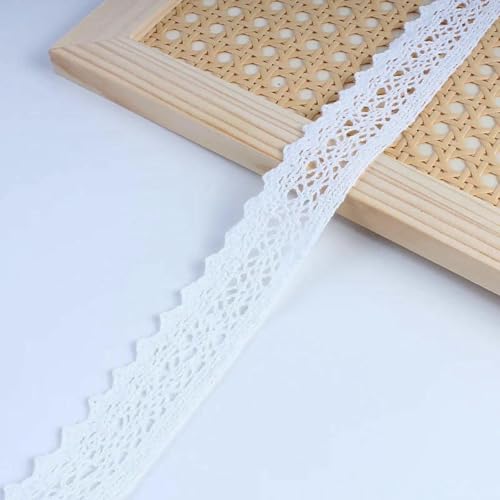 Yards/Lot Weiße Baumwolle Bestickte Spitzennetzbänder Stoffbesatz DIY Nähen Handgefertigte Bastelmaterialien-12-5yard-5码 Yards/Lot Weiße Baumwolle Bestickte Spitzennetzbänder Stoffbesatz DIY Nähen Handgefertigte Bastelmaterialien-12-5yard-5码 von BSGUZ