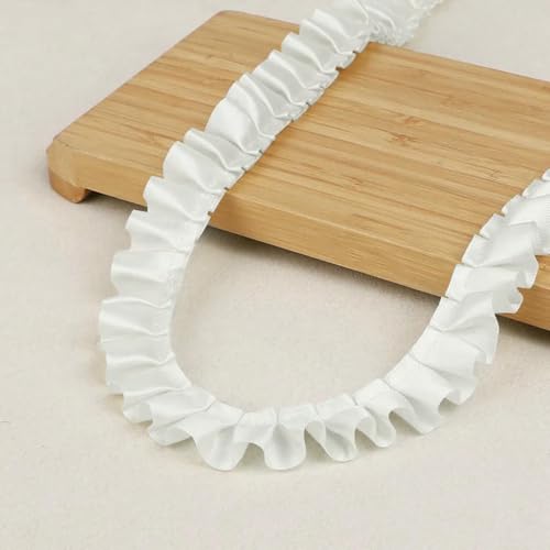 Yards plissiertes Spitzenbandbesatz für Partykleider, Nähen von Kleidungsstücken, DIY-Bastelbedarf, Handarbeitsstoff, Hochzeitsdekor, Weiß, 3 Yards Yards plissiertes Spitzenbandbesatz für Partykleider, Nähen von Kleidungsstücken, DIY-Bastelbedarf, Handarbeitsstoff, Hochzeitsdekor, Weiß, 3 Yards von BSGUZ