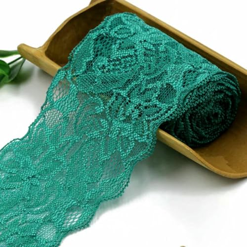 cm breites, elastisches, ausgehöhltes Spitzenband, Besatzstoff, DIY, besticktes weißes Spitzenband, Basteln, Nähmaterial, Kleidungszubehör, Dunkelgrün, 2 Meter Länge cm breites, elastisches, ausgehöhltes Spitzenband, Besatzstoff, DIY, besticktes weißes Spitzenband, Basteln, Nähmaterial, Kleidungszubehör, Dunkelgrün, 2 Meter Länge von BSGUZ