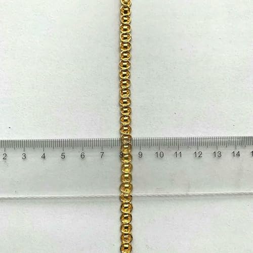 m/16,4 Fuß pro Packung, gold-silberne Spitzenbesätze, Weben, Tausendfüßler, handgefertigt, DIY, Nähen, Kleider, Vorhänge, Basteln, Pailletten, dünne Bänder, Dekor, klein von BSGUZ