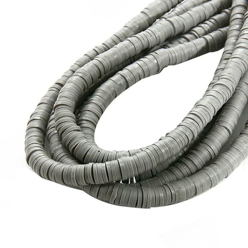 mm, 350 Stück, handgefertigt, flach, rund, Polymer-Ton-Perlen, Chip-Scheibe, lose Abstandsperlen für DIY-Schmuckherstellung, Armbänder, gemischte Farben, Grau, 6 mm mm, 350 Stück, handgefertigt, flach, rund, Polymer-Ton-Perlen, Chip-Scheibe, lose Abstandsperlen für DIY-Schmuckherstellung, Armbänder, gemischte Farben, Grau, 6 mm von BSGUZ