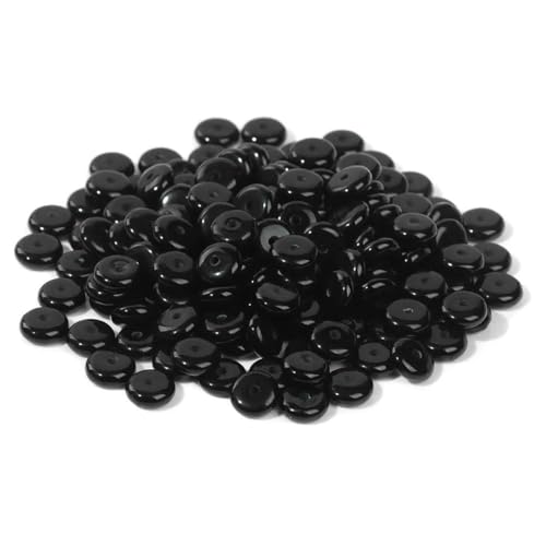 x 6 mm Naturstein-Abstandsperlen, Achate, Tigerauge, Jade, Heishi, flache Clips, lose Perlen für Schmuck, DIY, Armband, Halskette, Nr. 27 Obsidian, 2 x 6 mm, ca. 80 Stück x 6 mm Naturstein-Abstandsperlen, Achate, Tigerauge, Jade, Heishi, flache Clips, lose Perlen für Schmuck, DIY, Armband, Halskette, Nr. 27 Obsidian, 2 x 6 mm, ca. 80 Stück von BSGUZ