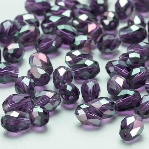 x 8 mm, facettierte Glasperlen in Tropfenform, AB-Farbe, Wassertropfen-Kristall, lose Abstandsperlen für die Schmuckherstellung, DIY-Armband-ZKSD001-032-6 x 8 mm, 65–70 Stück x 8 mm, facettierte Glasperlen in Tropfenform, AB-Farbe, Wassertropfen-Kristall, lose Abstandsperlen für die Schmuckherstellung, DIY-Armband-ZKSD001-032-6 x 8 mm, 65–70 Stück von BSGUZ
