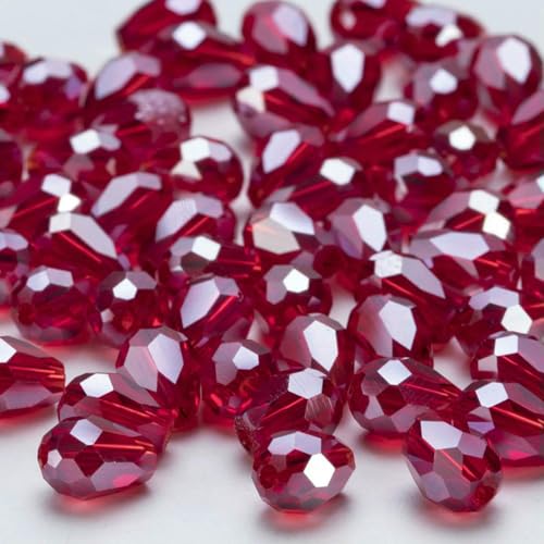 x 8 mm österreichische facettierte Tropfen-Glasperlen, AB-Farbe, Wassertropfen-Kristallperlen, lose Abstandsperlen zur Schmuckherstellung, DIY-Armband-ZKSD001-002-6 x 8 mm, 65–70 Stück x 8 mm österreichische facettierte Tropfen-Glasperlen, AB-Farbe, Wassertropfen-Kristallperlen, lose Abstandsperlen zur Schmuckherstellung, DIY-Armband-ZKSD001-002-6 x 8 mm, 65–70 Stück von BSGUZ