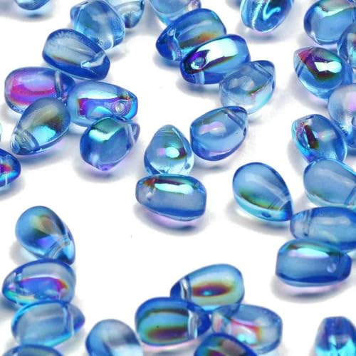 x 9 mm Wassertropfenform, tschechische Glasperlen, Kristall, lose Perlen für DIY-Schmuckherstellung, Basteln, Halskette, Armband, Charm-Zubehör, B08721, 20 Stück von BSGUZ
