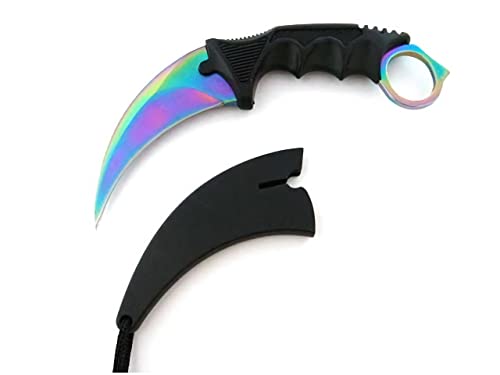 BSH Adventure Karambit Messer - Outdoor Messer mit Holster - Survival Messer Outdoor - Kampfmesser - Jagdmesser - Karambit Trainer - Coole Sachen mit Counter Strike von BSH Adventure