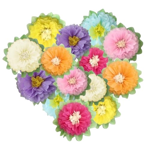 BSITSSS 14 Stück Papierblumen, Papierblumen zum Aufhängen, Moden Papier Blumen, Klassisch Seidenpapier Blumen, Pompons Deko für Hochzeitsdeko, Abschlussball, Geburtstag Party Deko BSITSSS 14 Stück Papierblumen, Papierblumen zum Aufhängen, Moden Papier Blumen, Klassisch Seidenpapier Blumen, Pompons Deko für Hochzeitsdeko, Abschlussball, Geburtstag Party Deko von BSITSSS