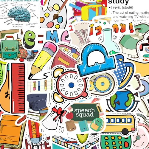 BSITSSS 150 Stück Einschulung Sticker, Scrapbook Aesthetic Sticker Schulanfang 50 Stil, Aufkleber Fotoalbum Schule für Scrapbooking Gästebuch Geschenke Deko von BSITSSS