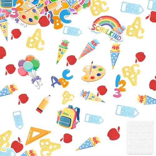 BSITSSS 160 Stück Einschulung Deko, Schulanfang Bunt Glitzer Konfetti, Schulkind 2025 Tischdeko Konfetti Pastell für Erster Schultag Geburtstag Party Mädchen Junge BSITSSS 160 Stück Einschulung Deko, Schulanfang Bunt Glitzer Konfetti, Schulkind 2025 Tischdeko Konfetti Pastell für Erster Schultag Geburtstag Party Mädchen Junge von BSITSSS
