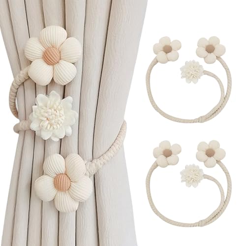 BSITSSS 2 Stück Blumen Vorhang Raffhalter, Moden Gardinenclips Vorhanghalter, Multifunktional Niedlich Gardinenhalter, Boho Vorhang Halter, Vorhang Seil Schnallen für Haus, Büro, Fenster Dekoration BSITSSS 2 Stück Blumen Vorhang Raffhalter, Moden Gardinenclips Vorhanghalter, Multifunktional Niedlich Gardinenhalter, Boho Vorhang Halter, Vorhang Seil Schnallen für Haus, Büro, Fenster Dekoration von BSITSSS