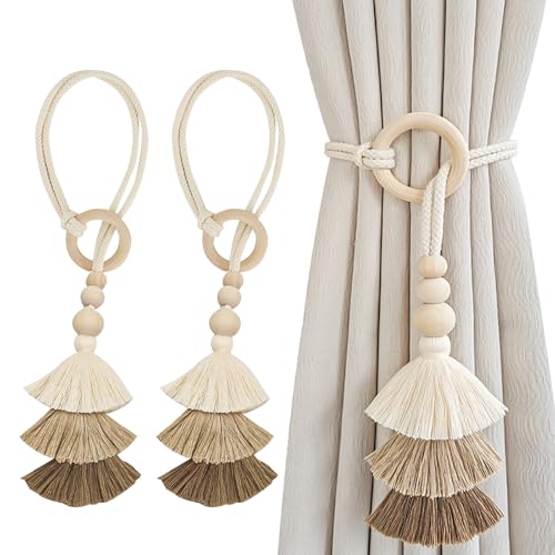BSITSSS 2 Stück Vorhang Raffhalter, Dreieckige Fransen Raffhalter für Vorhänge, Niedlich Raffhalter für Gardinen, Boho Gardinenhalter, Vorhang Halter für Haus, Büro, Wohnzimmer, Fenster Dekoration BSITSSS 2 Stück Vorhang Raffhalter, Dreieckige Fransen Raffhalter für Vorhänge, Niedlich Raffhalter für Gardinen, Boho Gardinenhalter, Vorhang Halter für Haus, Büro, Wohnzimmer, Fenster Dekoration von BSITSSS