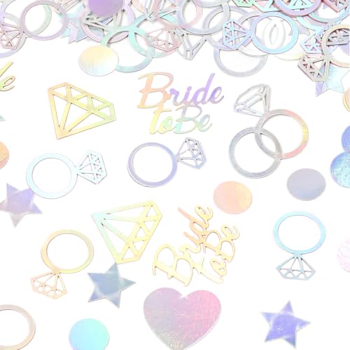 BSITSSS 200 Stück Konfetti Hochzeit, Tischdeko Hochzeit, Bride to Be Hochzeitsdeko Diamant Herz Konfetti für Valentinstag Weihnachten Jahrestag Geburtstag Tischdekoration Papier von BSITSSS