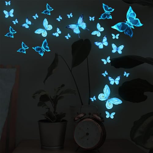 BSITSSS 29 Stück Schmetterlinge Leuchtsticker, Wandtattoo Schmetterling, Lieblich Schmetterling Deko Wandsticker, Glänzend Wandaufkleber Kinderzimmer, Wandsticker Leuchtend für Kinder Schlafzimmer BSITSSS 29 Stück Schmetterlinge Leuchtsticker, Wandtattoo Schmetterling, Lieblich Schmetterling Deko Wandsticker, Glänzend Wandaufkleber Kinderzimmer, Wandsticker Leuchtend für Kinder Schlafzimmer von BSITSSS