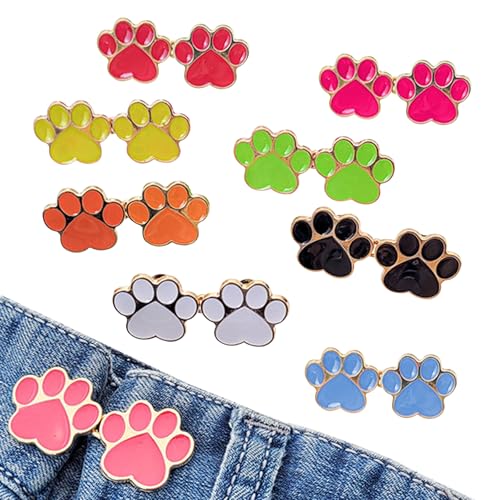 BSITSSS 9 Paare Hosenbund Enger Machen, Kralle der Katze Hosenknopf Zum Enger Machen Clip, 9 Farben Knöpfe Ohne Nähen Hosenknöpfe Dekorativ für Lose Jeans Hosen Röcke Ärmel BSITSSS 9 Paare Hosenbund Enger Machen, Kralle der Katze Hosenknopf Zum Enger Machen Clip, 9 Farben Knöpfe Ohne Nähen Hosenknöpfe Dekorativ für Lose Jeans Hosen Röcke Ärmel von BSITSSS