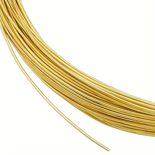 Goldfarbener Aluminiumdraht, biegbarer Metalldraht, flexibler Modellierdraht für Schmuckherstellung, 0,5 mm - 10 m Goldfarbener Aluminiumdraht, biegbarer Metalldraht, flexibler Modellierdraht für Schmuckherstellung, 0,5 mm - 10 m von BSKJMMP