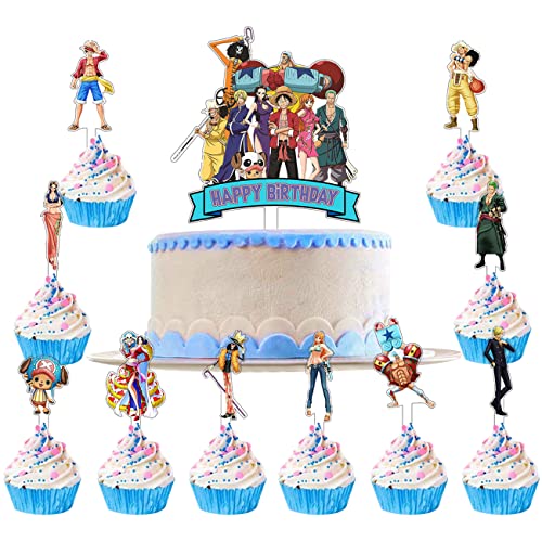 Geburtstag One Piece Theme Acryl Überraschung Dekorationen Party Dekorationen Mädchen Geburtstagsfeier One Piece Theme Geburtstag Dekorationen Kinder Geburtstag Geburtstag Kuchen Topper von BSNRDX