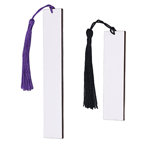 BSTCAR 30 Stück Sublimation Blank Bookmark Kit Unfinished Craft Blank Bookmark Etiketten mit bunten Tassels für DIY-Handwerk, Projekte BSTCAR 30 Stück Sublimation Blank Bookmark Kit Unfinished Craft Blank Bookmark Etiketten mit bunten Tassels für DIY-Handwerk, Projekte von BSTCAR