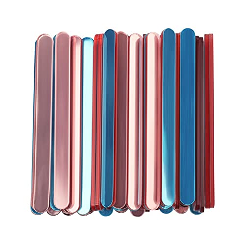 BSTCAR 50 Stück Eisstiele aus Acryl, Eisstiele Acryl Wiederverwendbar， Spiegel Sticks Eisstielen DIY Magnum Kuchen EIS Dessertherstellung (Rose) von BSTCAR