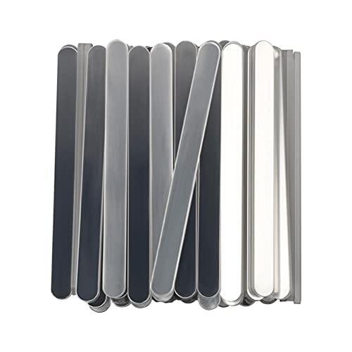 BSTCAR 50 Stück Eisstiele aus Acryl, Eisstiele Acryl Wiederverwendbar， Spiegel Sticks Eisstielen DIY Magnum Kuchen EIS Dessertherstellung (Silber) von BSTCAR
