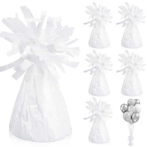 Ballongewicht für Heliumballons Luftballon Beschwerer Gewichte 6Stk Ballongewichte für Helium Ballon Beschwerer Boden Weiß Folie Ballon Anhänger für Hochzeit Geburtstag Party Dekoration Ballongewicht für Heliumballons Luftballon Beschwerer Gewichte 6Stk Ballongewichte für Helium Ballon Beschwerer Boden Weiß Folie Ballon Anhänger für Hochzeit Geburtstag Party Dekoration von BSTDAYEVER
