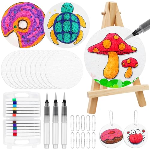 Magic Puffy Paint Set Schaum Textur Malset für Kinder Runden Schwammbilder 3D Foam Texture Painting Paper mit 10 Puffy Malset 12 Farben Stifte 10 Bead String 3 Aquarellstifte 1 Mini Staffelei Magic Puffy Paint Set Schaum Textur Malset für Kinder Runden Schwammbilder 3D Foam Texture Painting Paper mit 10 Puffy Malset 12 Farben Stifte 10 Bead String 3 Aquarellstifte 1 Mini Staffelei von BSTDAYEVER