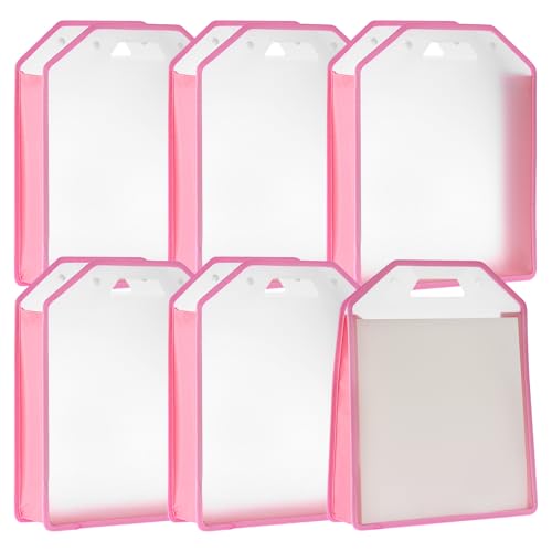 BSTKEY Scrapbook-Papier-Organizer, Vinyl-Papier-Aufbewahrungstasche, tragbar, transparent, für Sammelalben, Papieraufbewahrung, Organizer, Kartonhalter mit Griff, erweiterbares Papier, Folio, Rosa, 6 BSTKEY Scrapbook-Papier-Organizer, Vinyl-Papier-Aufbewahrungstasche, tragbar, transparent, für Sammelalben, Papieraufbewahrung, Organizer, Kartonhalter mit Griff, erweiterbares Papier, Folio, Rosa, 6 von BSTKEY