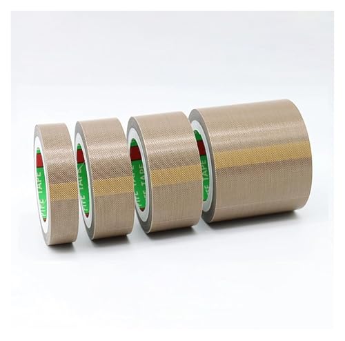 BTBTB Transparentes Teflonband, 0,13 mm dick, 13–20 mm breit, PTFE-Klebeband for Vakuumiermaschinen und die Elektroindustrie, 10 Meter lang(20mm) von BTBTB