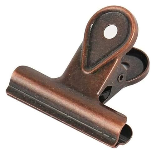 Foldback-Clips, Binder-Clips, 10 Stück Bulldog-Clips, Büroklammern, Metallscharnier-Clip-Binder for Fotos, Home-Office-Bedarf(Black,50mm) von BTBTB