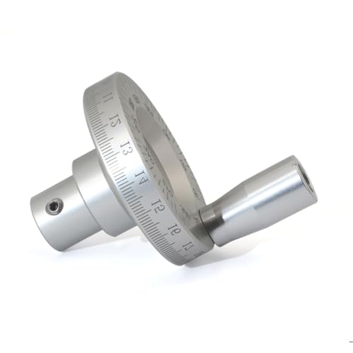 Iathe-Handrad aus Aluminiumlegierung, Fräshandrad, Laserskala und Kurbel, drehbare Präzisions-Drehmaschinengriffräder aus Aluminium for manuelle CNC-Schiebetische(42x10mm) von BTBTB