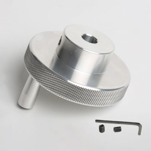 Iathe-Handrad aus Aluminiumlegierung, Öffnung 5–16 mm, mechanisches Handrad mit Drehgriff, Schraubenschlüssel und 2 Schrauben for Dreh-, Fräs- und Schleifmaschinen(30mm*5mm) von BTBTB