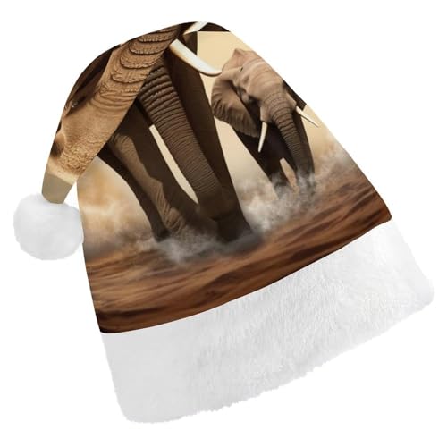 BTCOWZRV Elefanten-Weihnachtsmütze, Uni, Samt, Weihnachtsmannmütze, Weihnachtsmütze für Erwachsene, Neujahr, Party, Kopfbedeckung BTCOWZRV Elefanten-Weihnachtsmütze, Uni, Samt, Weihnachtsmannmütze, Weihnachtsmütze für Erwachsene, Neujahr, Party, Kopfbedeckung von BTCOWZRV