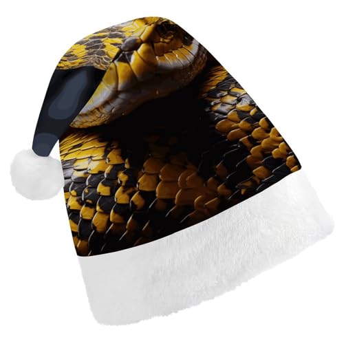 BTCOWZRV Gelbe Schlangen-Weihnachtsmütze, Uni, Samt, Weihnachtsmannmütze, Weihnachtsmütze für Erwachsene, Neujahr, Party, Kopfbedeckung BTCOWZRV Gelbe Schlangen-Weihnachtsmütze, Uni, Samt, Weihnachtsmannmütze, Weihnachtsmütze für Erwachsene, Neujahr, Party, Kopfbedeckung von BTCOWZRV