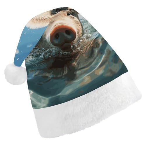 BTCOWZRV Niedliche Tier-Weihnachtsmütze, Uni, Samt, Weihnachtsmannmütze, Weihnachtsmütze für Erwachsene, Neujahr, Party, Kopfbedeckung BTCOWZRV Niedliche Tier-Weihnachtsmütze, Uni, Samt, Weihnachtsmannmütze, Weihnachtsmütze für Erwachsene, Neujahr, Party, Kopfbedeckung von BTCOWZRV