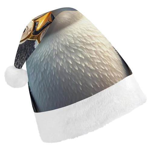 BTCOWZRV Pinguin mit Brille, Weihnachtsmütze, Uni, Samt, Weihnachtsmannmütze, Weihnachtsmütze für Erwachsene, Neujahr, Party, Kopfbedeckung BTCOWZRV Pinguin mit Brille, Weihnachtsmütze, Uni, Samt, Weihnachtsmannmütze, Weihnachtsmütze für Erwachsene, Neujahr, Party, Kopfbedeckung von BTCOWZRV