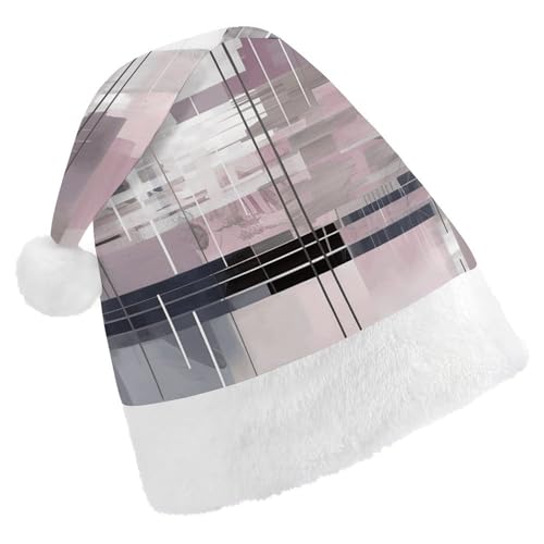 BTCOWZRV Weihnachtsmütze mit abstraktem Kunstwerk, Uni, Samt, Weihnachtsmannmütze, Weihnachtsmütze für Erwachsene, Neujahr, Party, Kopfbedeckung BTCOWZRV Weihnachtsmütze mit abstraktem Kunstwerk, Uni, Samt, Weihnachtsmannmütze, Weihnachtsmütze für Erwachsene, Neujahr, Party, Kopfbedeckung von BTCOWZRV