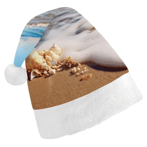 Weihnachtsmütze mit Muscheln, Uni, Samt, Weihnachtsmannmütze, Weihnachtsmütze für Erwachsene, Neujahr, Party, Kopfbedeckung Weihnachtsmütze mit Muscheln, Uni, Samt, Weihnachtsmannmütze, Weihnachtsmütze für Erwachsene, Neujahr, Party, Kopfbedeckung von BTCOWZRV