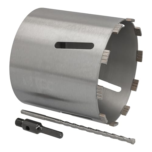 Diamant Bohrkrone Sechskant-Aufnahme und Zentrierbohrer Nutzlänge 180 mm Ø 202 mm Betonbohrkrone Kernbohrer Diamant Bohrkrone Sechskant-Aufnahme und Zentrierbohrer Nutzlänge 180 mm Ø 202 mm Betonbohrkrone Kernbohrer von BTEC