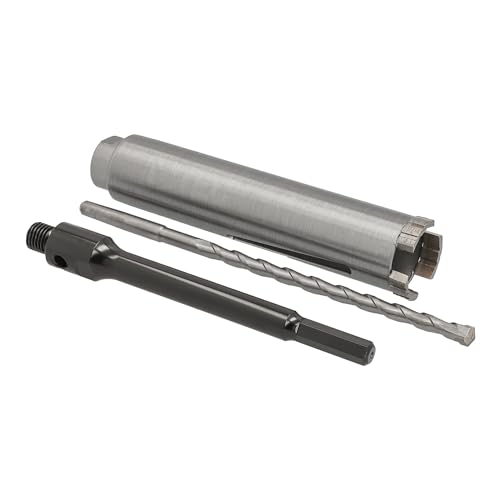 Diamant Bohrkrone Sechskant lang (200mm) Aufnahme und Zentrierbohrer Nutzlänge 180 mm Ø 42 mm Betonbohrkrone Kernbohrer von BTEC