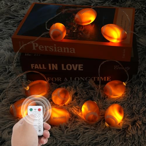 BTFO Fußball Lichterkette, 2m 10 LED-Fußballlichter Batteriebetrieben Rugby Dekolichter Fußball Heimdekor Lichterkette Sport für den Innen und Außenbereich BTFO Fußball Lichterkette, 2m 10 LED-Fußballlichter Batteriebetrieben Rugby Dekolichter Fußball Heimdekor Lichterkette Sport für den Innen und Außenbereich von BTFO