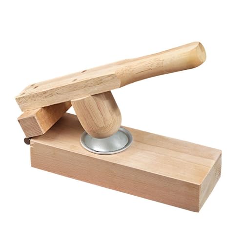 MDHQ Praktische Mochi-Maker aus Holz, praktisches Prägewerkzeug für die Küche, dicke Holzteigpresse für traditionelle Snacks von BTGHPI