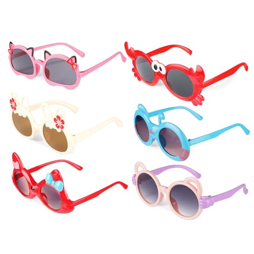 BTHRORO Sonnenbrille Kinder 6 Stück, Süß Partybrille Set Lustige Brille Sommer Sonnenbrillen für Mädchen Jungen Party Zubehör Foto Requisite Thema Dekoration BTHRORO Sonnenbrille Kinder 6 Stück, Süß Partybrille Set Lustige Brille Sommer Sonnenbrillen für Mädchen Jungen Party Zubehör Foto Requisite Thema Dekoration von BTHRORO