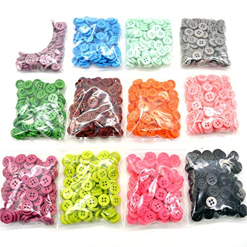 100 Stück/Los kleiner Harzknopf Runde vier Löcher 12 mm aufgenäht Knopf Scrapbooking für Kindertuch Bonbonfarben handgefertigter DIY-Zugang, 105 100 Stück/Los kleiner Harzknopf Runde vier Löcher 12 mm aufgenäht Knopf Scrapbooking für Kindertuch Bonbonfarben handgefertigter DIY-Zugang, 105 von BTKNOO