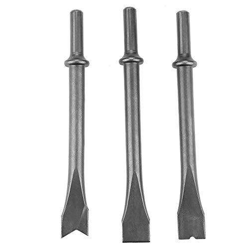 Druckluftmeißel-Bits mit .401-Schaft, 3-teiliges Druckluft-Hammermeißel-Set, Extra Langer Pneumatischer Hammer-Bit-Satz mit Rundem Schaft, 18 X 5 X 2 Mm von BTOSEP