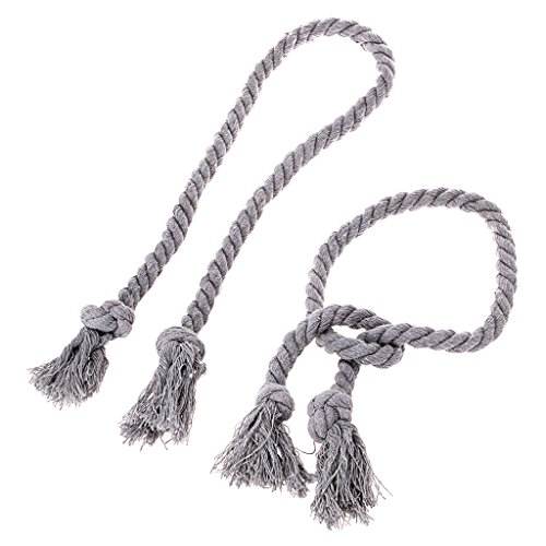 Btsky Handgemachte Raffhalter für Vorhänge, Baumwollseil grau Btsky Handgemachte Raffhalter für Vorhänge, Baumwollseil grau von BTSKY