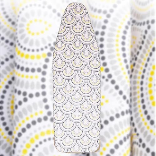 15x48 Zoll Bügelbrettbezug und -unterlage, Baumwoll-Bügelbrettunterlage mit dicker Polsterung, verstellbarer Verschluss, schützendes Scorch-Mesh-Tuch(Peacock,14x43 inch(35x110 cm)) von BTWYU