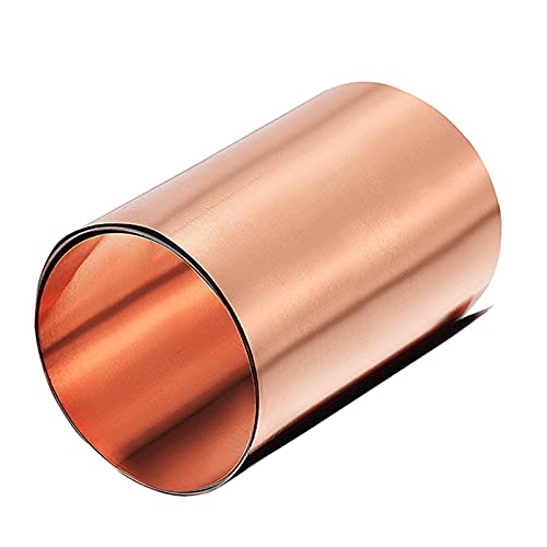 BTWYU Metallfolienrolle,Metallfolienblatt 1 Meter Lange Rolle aus reinem Kupferblech, Kupferplatten-Metallfolie, Dicke 0,3 mm, geeignet for Präzisionsbearbeitung und Handwerk(0.3x250x1000mm) von BTWYU