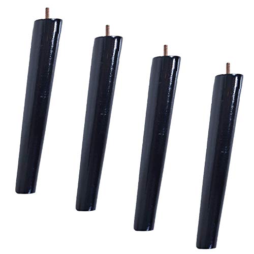 BTWYU Möbelfüße, Couchfüße 4 Stück Massivholz-Möbelbeine, M6-Gewindestange, Ersatz-Möbelbeine mit konischer Form, Ersatzbeine, Schrankfüße(Slanted,18cm) von BTWYU